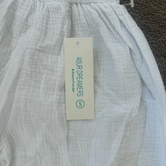 Dreamers White Linen Wide Leg Pants | Beach Vacation Resort Wear | S | NWT - Picture 5 of 6